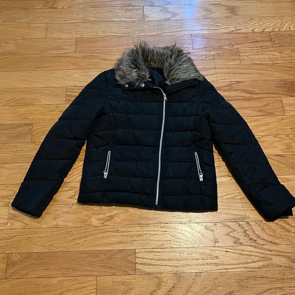 A black large kids coat